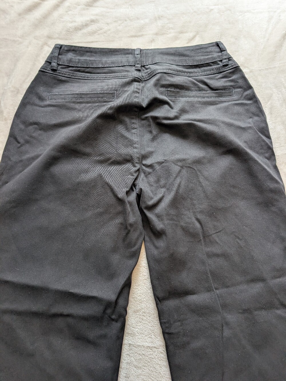 Flamingals Midrise Solid Front Seam Straight Leg Black Pants NWT Medium - Picture 6 of 8
